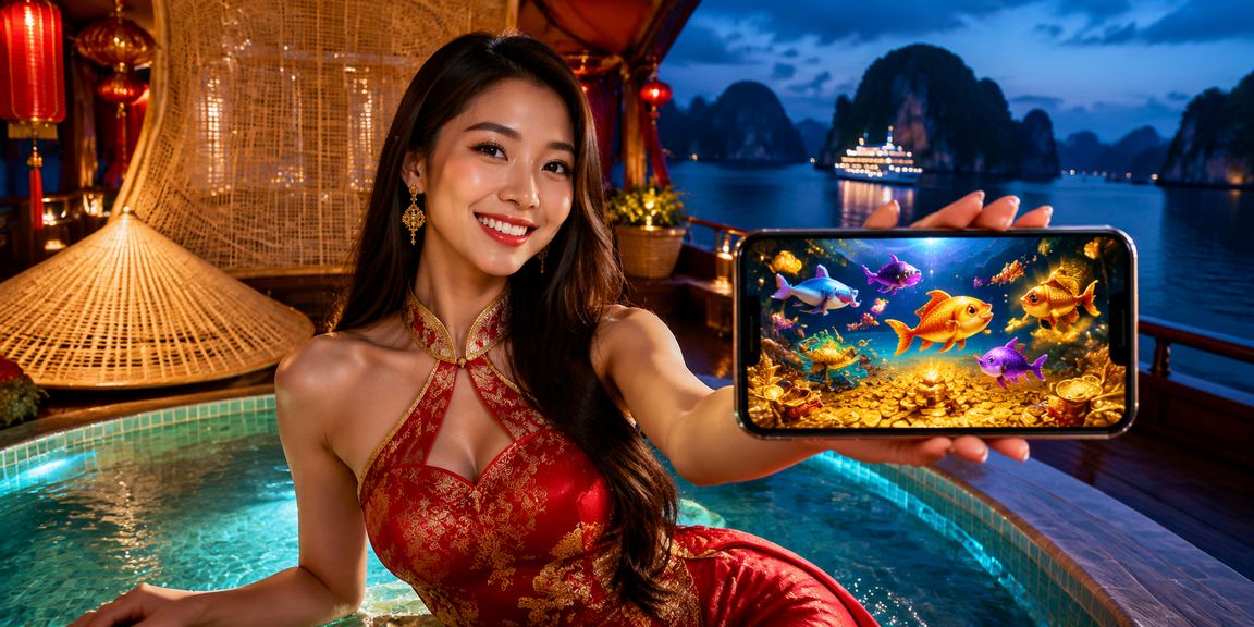 Vịnh Hạ Long – thành viên VIP sử dụng ứng dụng casino trên điện thoại giữa khung cảnh thiên nhiên