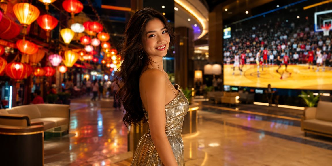 Người dùng theo dõi kèo bóng rổ tại Hà Nội qua ứng dụng cá cược di động dưới ánh đèn lồng